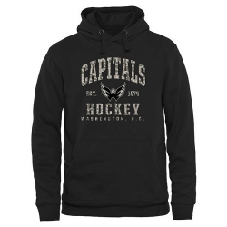 NHL Washington Capitals Black Camo Stack Pullover Hoodie