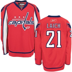 Brooks Laich Reebok Washington Capitals Authentic Red Home NHL Jersey