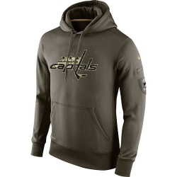 NHL Washington Capitals Nike Olive Salute To Service KO Performance Hoodie