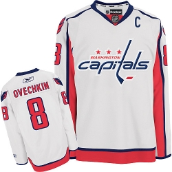 Alex Ovechkin Reebok Washington Capitals Premier White Away NHL Jersey