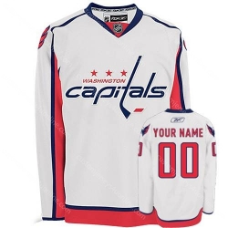 Reebok Washington Capitals Customized Authentic White Away NHL Jersey