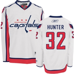 Dale Hunter Reebok Washington Capitals Premier White Away NHL Jersey