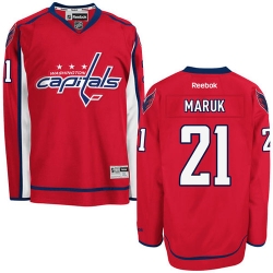 Dennis Maruk Reebok Washington Capitals Premier Red Home NHL Jersey