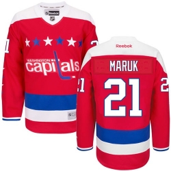 Dennis Maruk Reebok Washington Capitals Authentic Red Third NHL Jersey