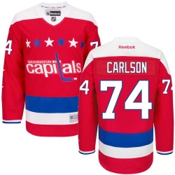 John Carlson Reebok Washington Capitals Authentic Red Third NHL Jersey