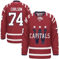 John Carlson Reebok Washington Capitals Premier Red 2015 Winter Classic NHL Jersey
