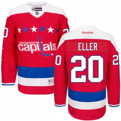 Lars Eller Reebok Washington Capitals Authentic Red Alternate Jersey