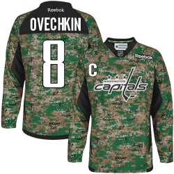 Alex Ovechkin Reebok Washington Capitals Authentic Camo Veterans Day Practice NHL Jersey