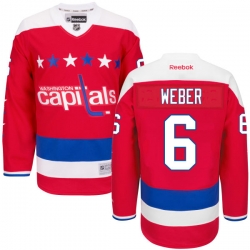 Mike Weber Reebok Washington Capitals Authentic Red Alternate Jersey