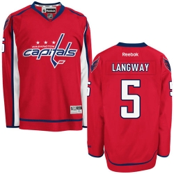 Men's Washington Capitals Rod Langway Adidas Authentic Alternate Jersey -  Red
