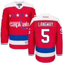 Rod Langway Reebok Washington Capitals Authentic Red Third NHL Jersey