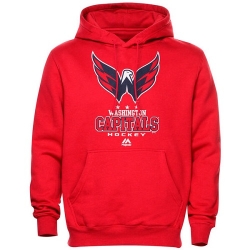 NHL Washington Capitals Majestic Critical Victory VIII Fleece Hoodie - Red