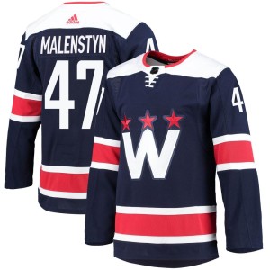 Beck Malenstyn Men's Adidas Washington Capitals Authentic Navy 2020/21 Alternate Primegreen Pro Jersey