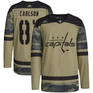 Adam Carlson Men's Adidas Washington Capitals Authentic Camo Military Appreciation Practice Jersey
