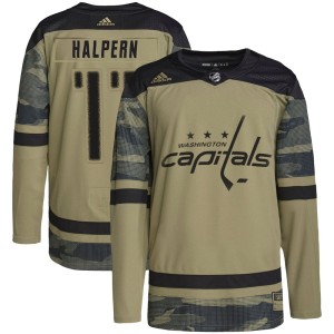 Jeff Halpern Men's Adidas Washington Capitals Authentic Camo Military Appreciation Practice Jersey