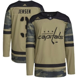 Nick Jensen Men's Adidas Washington Capitals Authentic Camo Military Appreciation Practice Jersey
