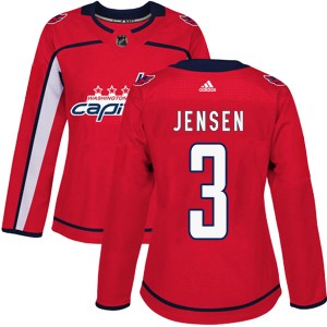 Nick Jensen Women's Adidas Washington Capitals Authentic Red Home Jersey