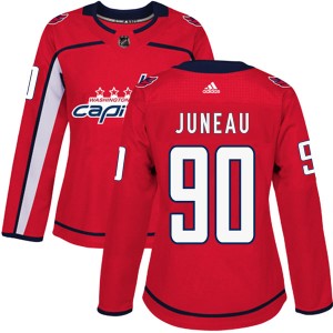 Joe Juneau Women's Adidas Washington Capitals Authentic Red Home Jersey