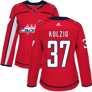 Olaf Kolzig Women's Adidas Washington Capitals Authentic Red Home Jersey