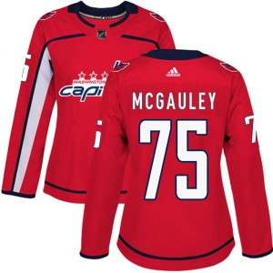 Tim McGauley Women's Adidas Washington Capitals Authentic Red Home Jersey