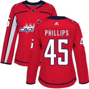 Matthew Phillips Women's Adidas Washington Capitals Authentic Red Home Jersey