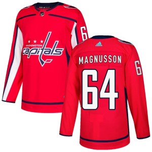 Oskar Magnusson Youth Adidas Washington Capitals Authentic Red Home Jersey