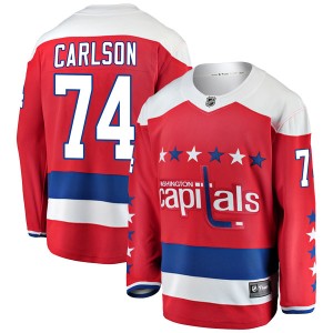 John Carlson Men's Fanatics Branded Washington Capitals Breakaway Red Alternate Jersey
