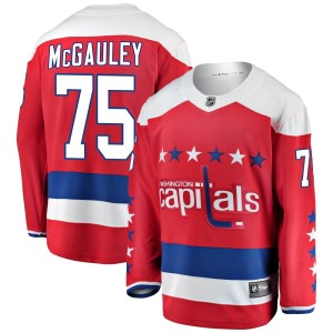 Tim McGauley Men's Fanatics Branded Washington Capitals Breakaway Red Alternate Jersey