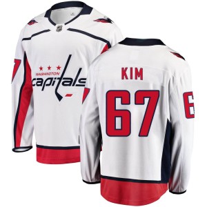 Michael Kim Men's Fanatics Branded Washington Capitals Breakaway White Away Jersey