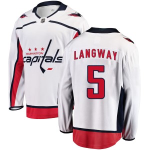 Rod Langway Men's Fanatics Branded Washington Capitals Breakaway White Away Jersey