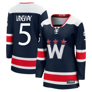 Rod Langway Women's Fanatics Branded Washington Capitals Premier Navy zied Breakaway 2020/21 Alternate Jersey