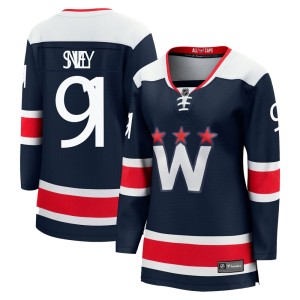 Joe Snively Women's Fanatics Branded Washington Capitals Premier Navy zied Breakaway 2020/21 Alternate Jersey