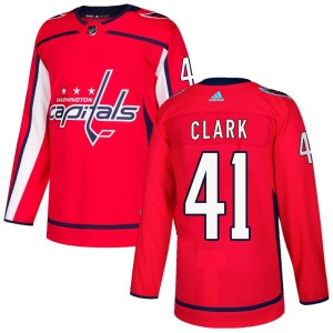 Chase Clark Men's Adidas Washington Capitals Authentic Red Home Jersey