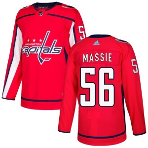 Jake Massie Men's Adidas Washington Capitals Authentic Red Home Jersey