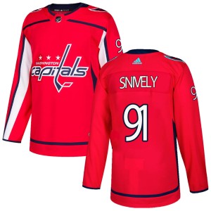 Joe Snively Men's Adidas Washington Capitals Authentic Red Home Jersey