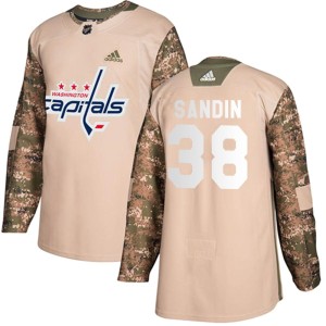 Rasmus Sandin Youth Adidas Washington Capitals Authentic Camo Veterans Day Practice Jersey