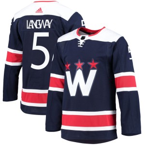 Rod Langway Youth Adidas Washington Capitals Authentic Navy 2020/21 Alternate Primegreen Pro Jersey