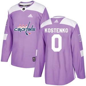 Sergey Kostenko Men's Adidas Washington Capitals Authentic Purple Fights Cancer Practice Jersey