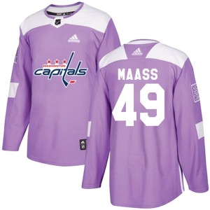 Benton Maass Men's Adidas Washington Capitals Authentic Purple Fights Cancer Practice Jersey