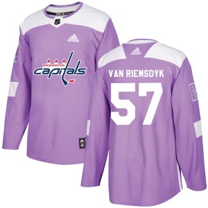 Trevor van Riemsdyk Men's Adidas Washington Capitals Authentic Purple Fights Cancer Practice Jersey