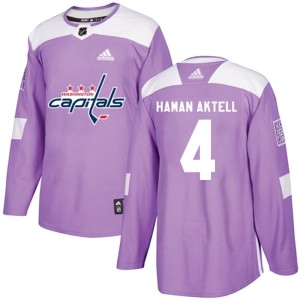 Hardy Haman Aktell Youth Adidas Washington Capitals Authentic Purple Fights Cancer Practice Jersey
