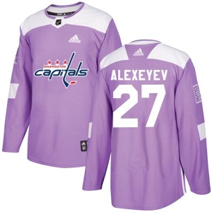 Alexander Alexeyev Youth Adidas Washington Capitals Authentic Purple Fights Cancer Practice Jersey