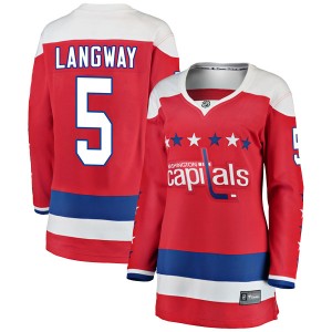 Rod Langway Women's Fanatics Branded Washington Capitals Breakaway Red Alternate Jersey