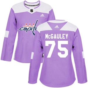 Tim McGauley Women's Adidas Washington Capitals Authentic Purple Fights Cancer Practice Jersey