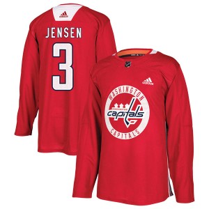 Nick Jensen Youth Adidas Washington Capitals Authentic Red Practice Jersey