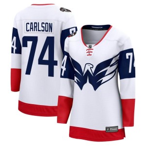 John Carlson Women's Fanatics Branded Washington Capitals Breakaway White 2023 Stadium Series Jersey