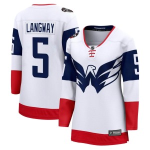 Rod Langway Women's Fanatics Branded Washington Capitals Breakaway White 2023 Stadium Series Jersey