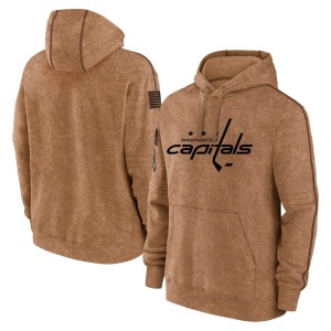 Men's Washington Capitals Brown 2023 Salute to Service Club Pullover Hoodie