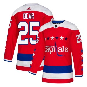Ethan Bear Youth Adidas Washington Capitals Authentic Red Alternate Jersey