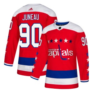Joe Juneau Youth Adidas Washington Capitals Authentic Red Alternate Jersey